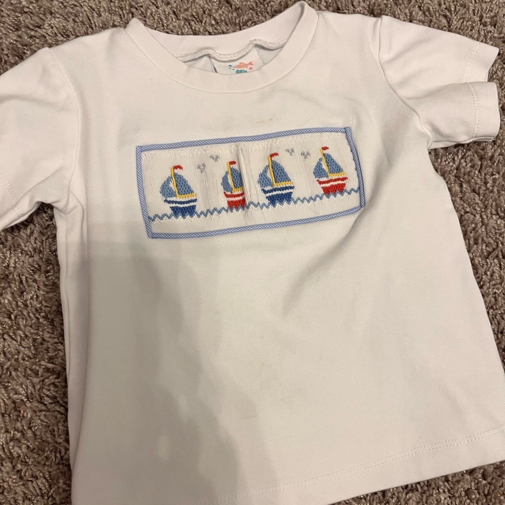 White Sailboat Kids T-Shirt